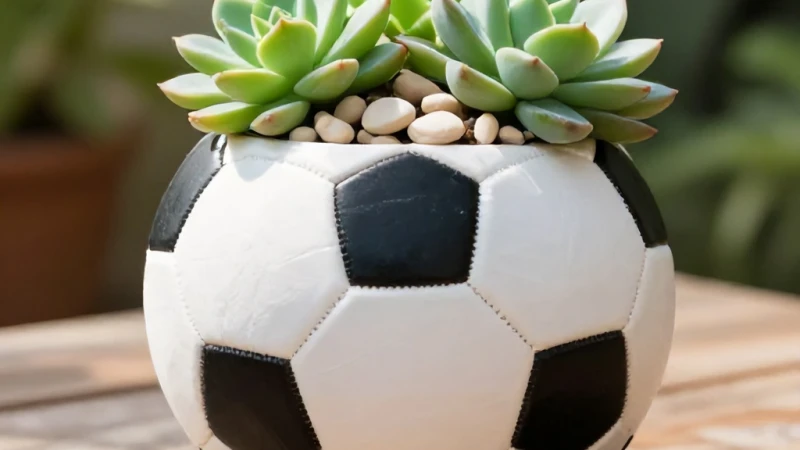 Eski Futbol Topundan Bahçe Saksısı Nasıl Yapılır?