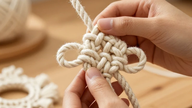 Makrome İpinden Kare Düğüm Örgüsü Nasıl Yapılır?