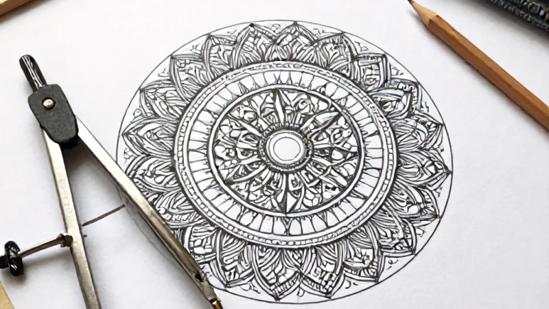 Mandala Çizimi Merkez Noktası Şablonu Nasıl Yapılır?