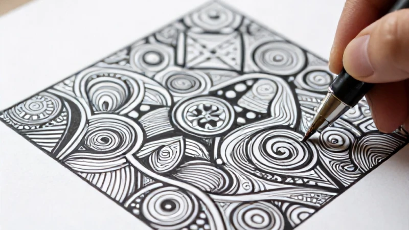 Zentangle Çizimi Rahatlatıcı Desen Çizimi Nasıl Yapılır?